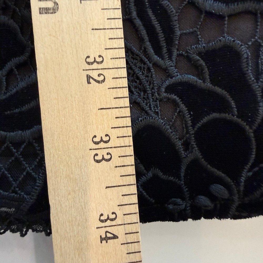 NWT Dress the Population Elsie Black Cut out Velvet Lace Cocktail Dress Sz L - Picture 14 of 14